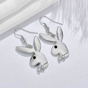 Playboy Bunny 🐰 Silver Vintage Dangle Earrings